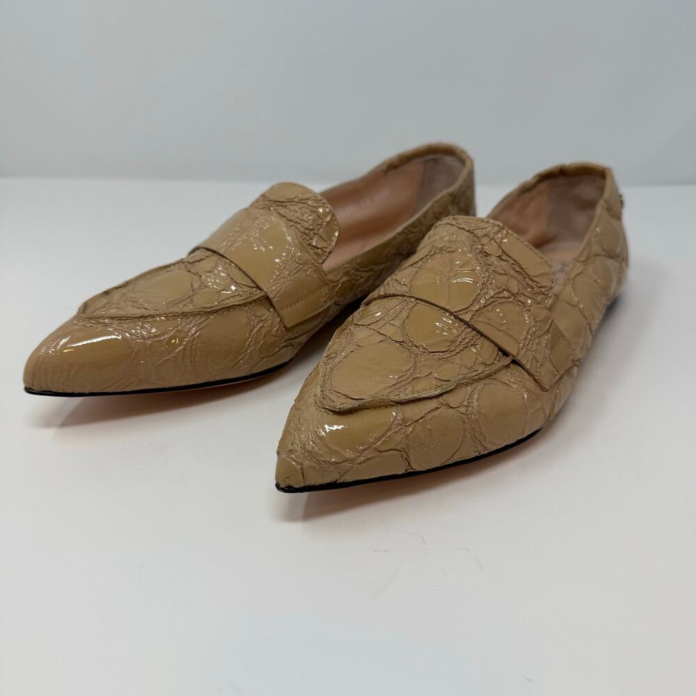 AGL Moccasins Women's 10.5 (40.5) Beige Softy Moc Calfskin Leather Flats NWOT - Picture 1 of 14